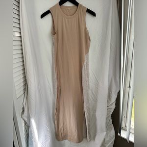lululemon lightweight tank top long dress w/ slit
